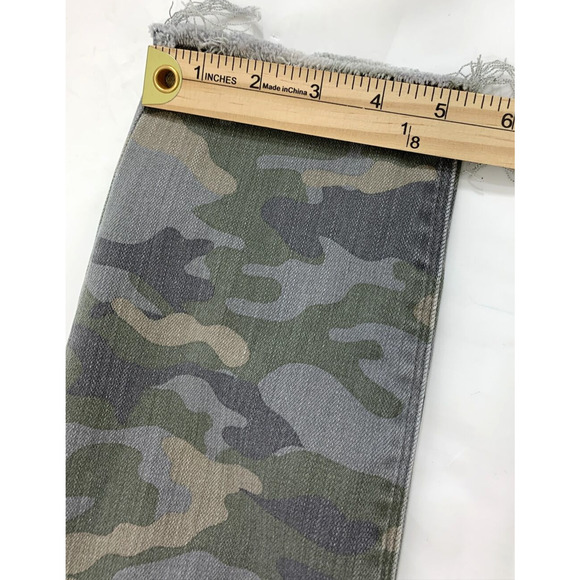 Hudson Camo Jeans Womens 28 Barbara Super Skinny Raw Hem Military Style - Picture 10 of 10